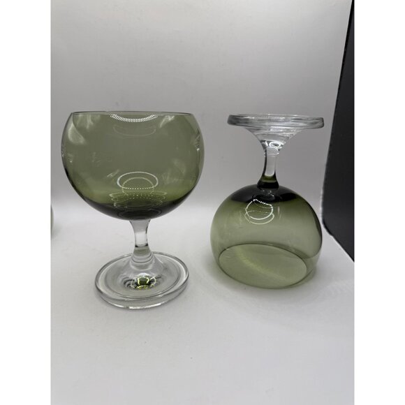 Vintage Fostoria “Sphere Green” Drinkware/Stemware Set – 7 Pieces (c. 1971–1972) - Picture 4 of 10
